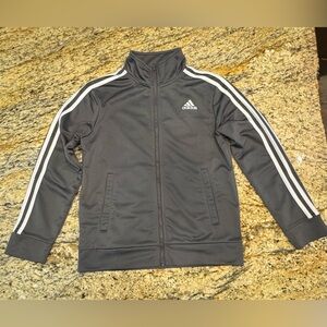 Adidas Track Jacket Youth Size M (10/12) Full Zip 3-Stripes
